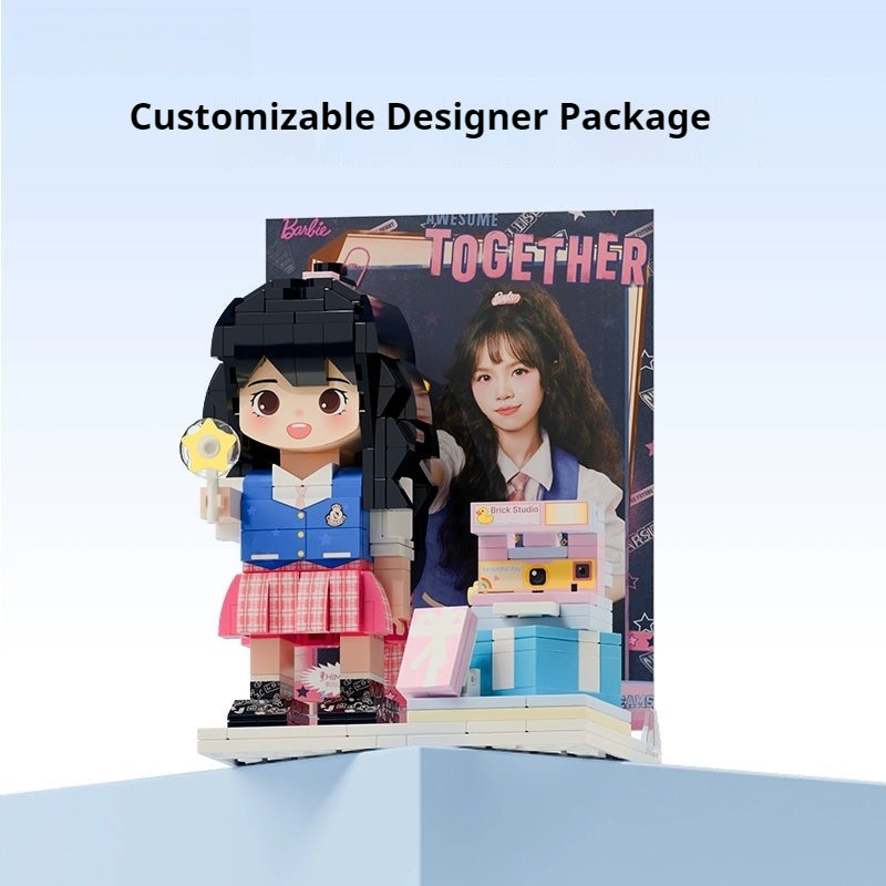 WOWLIDAY DIY Trendy Building Block Figurine, Birthday Gift Commemoration