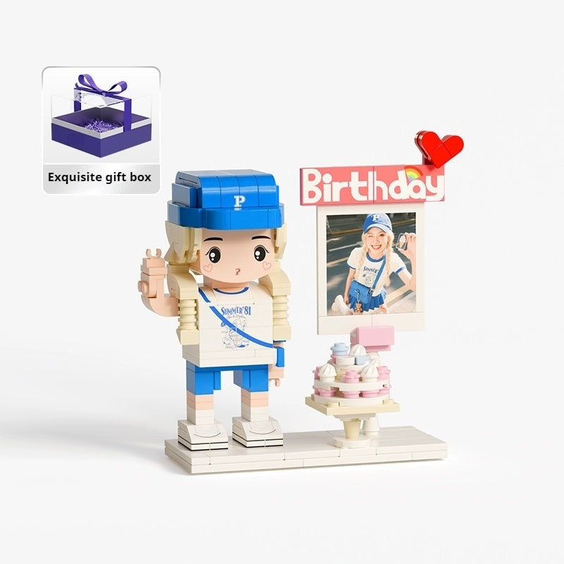WOWLIDAY Christmas Birthday Gift Photo Customization Portrait Building Blocks Decoration Creative Handmade