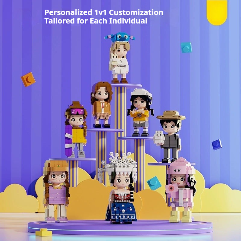 WOWLIDAY Bachelor's Uniform Photo Customization Graduation Gift DIY Building Blocks Portrait Gift for Male and Female Students