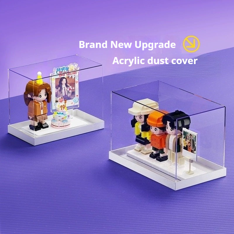 WOWLIDAY [Single and Double Acrylic Cover Size Options] Handheld Dustproof Cover Storage Display Box [Separate Shipping]