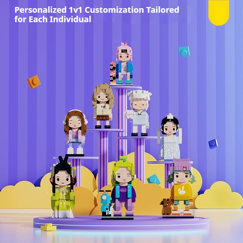 WOWLIDAY Giving Boyfriend a Birthday Gift, Photo Customization, Building Blocks, Portrait Doll, Handmade, Romantic and Heartwarming Gift