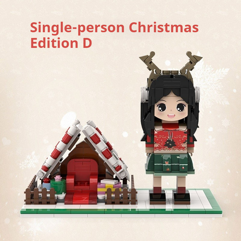 WOWLIDAY Christmas Photo Making Portrait, Building Blocks, Figurines, Couple Souvenirs