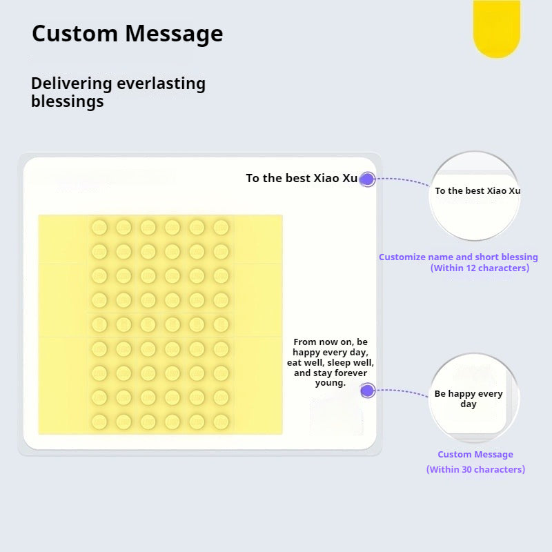 WOWLIDAY Customized Greeting Card Decorations, Photos, Building Blocks, Portraits, Birthdays, Colleagues, Gifts, Commemorative