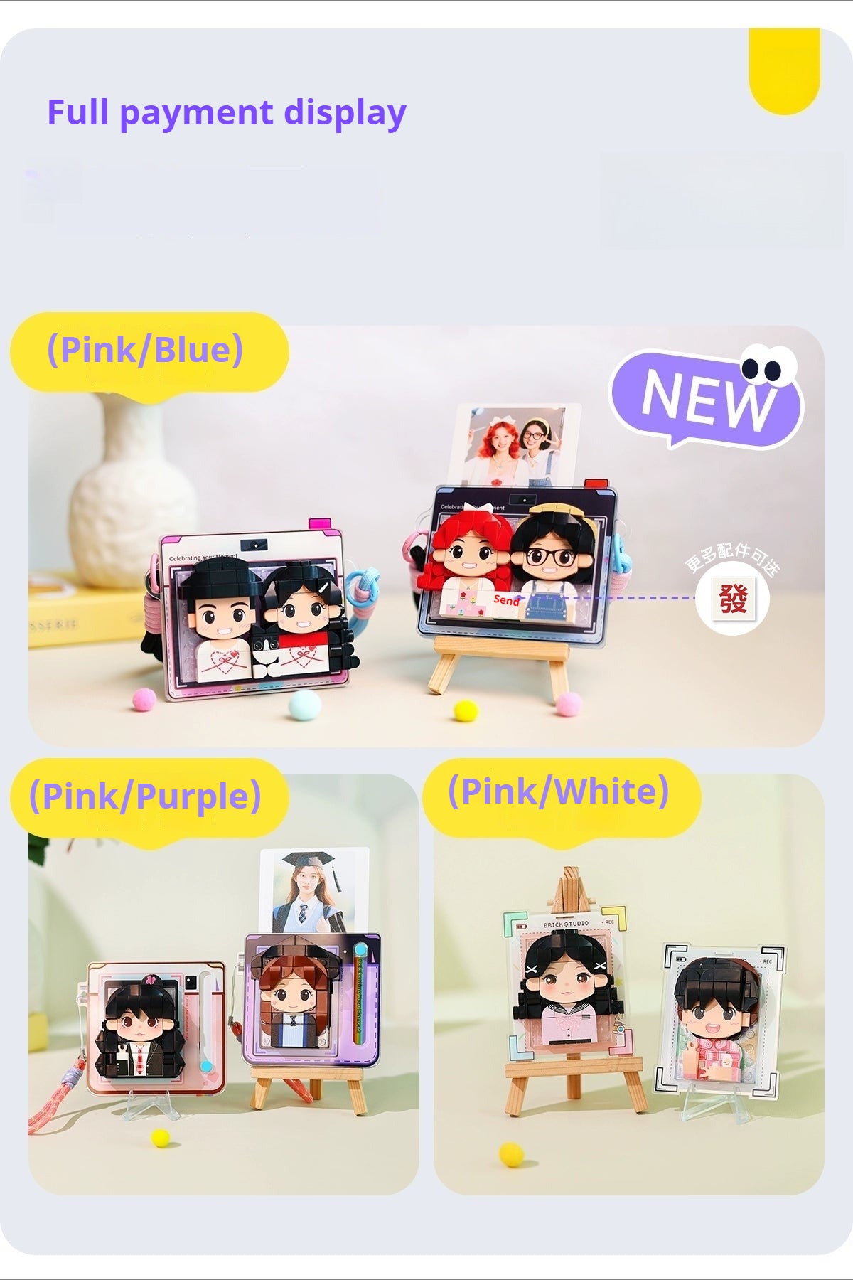 WOWLIDAY Christmas DIY Refrigerator Sticker Photo Customization Building Blocks Creative Birthday Gift Commemorative Day Gift