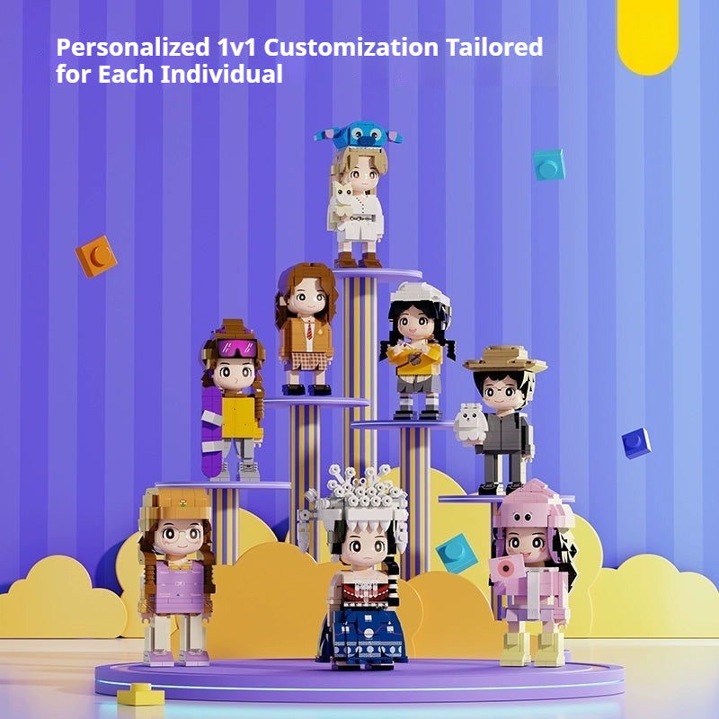 WOWLIDAY Couple Wedding Decoration Gift for Best Friends Wedding Photos Custom Building Blocks Portrait