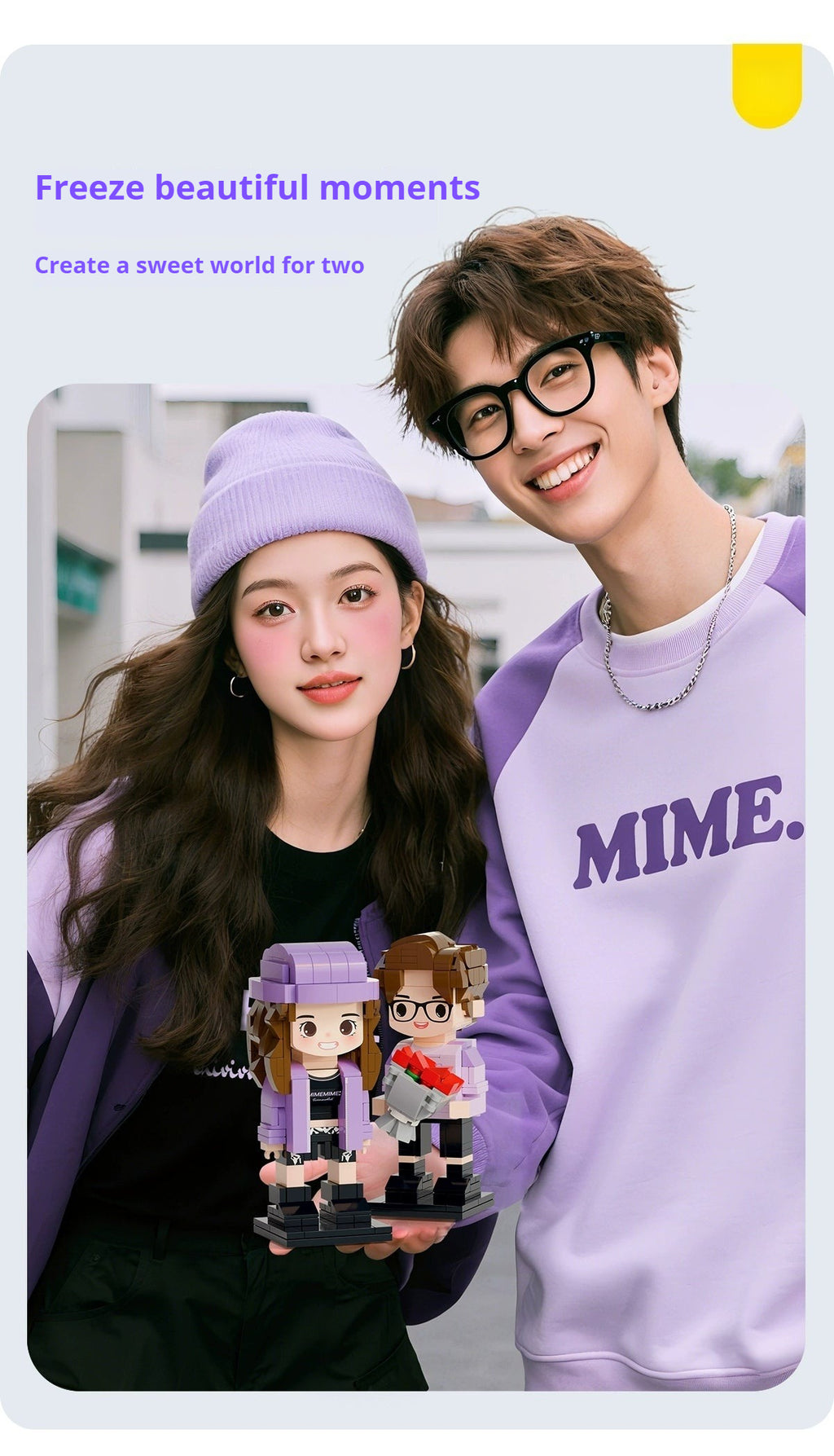 WOWLIDAY Couple Photo Customization Building Blocks Love Wedding Anniversary Birthday Gift