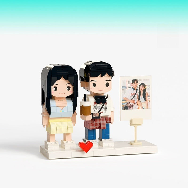 WOWLIDAY Photo Building Block Customization Portrait Christmas Gift for Couples DIY Handmade Birthday Gift