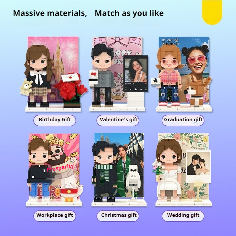 WOWLIDAY Birthday Gift Blocks Couple Birthday Gift Ornament