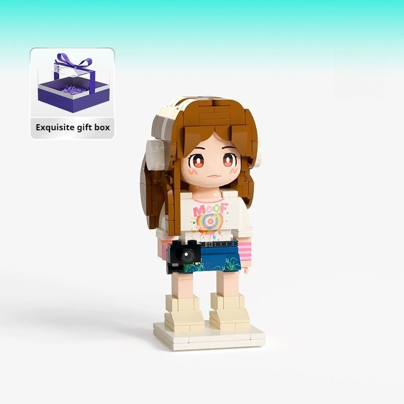 WOWLIDAY Birthday Gift for Best Friends, Photo Customization, Building Blocks, Portrait DIY Cake, Handmade Doll Gift