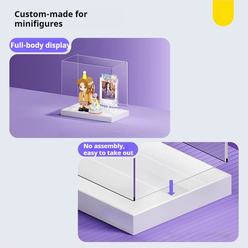 WOWLIDAY [Single and Double Acrylic Cover Size Options] Handheld Dustproof Cover Storage Display Box [Separate Shipping]