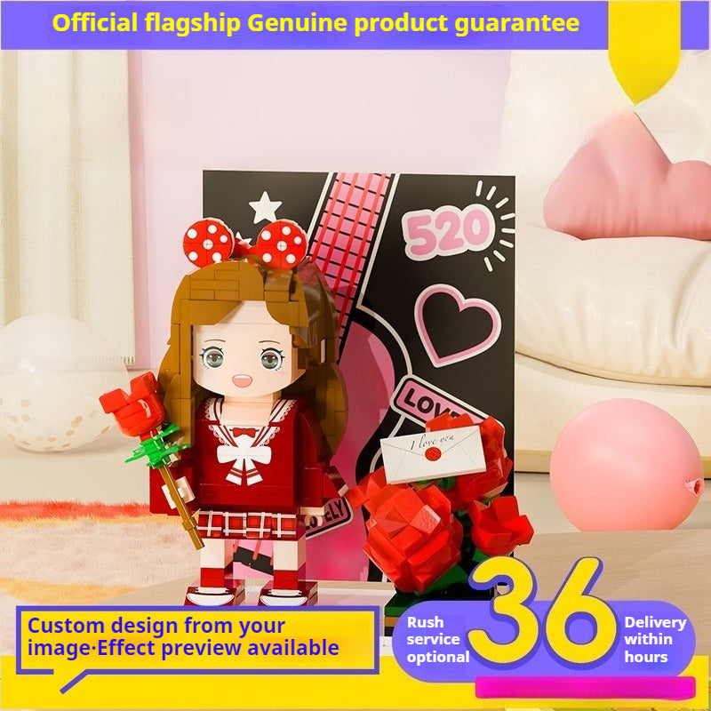 WOWLIDAY Birthday Gift Blocks Couple Birthday Gift Ornament