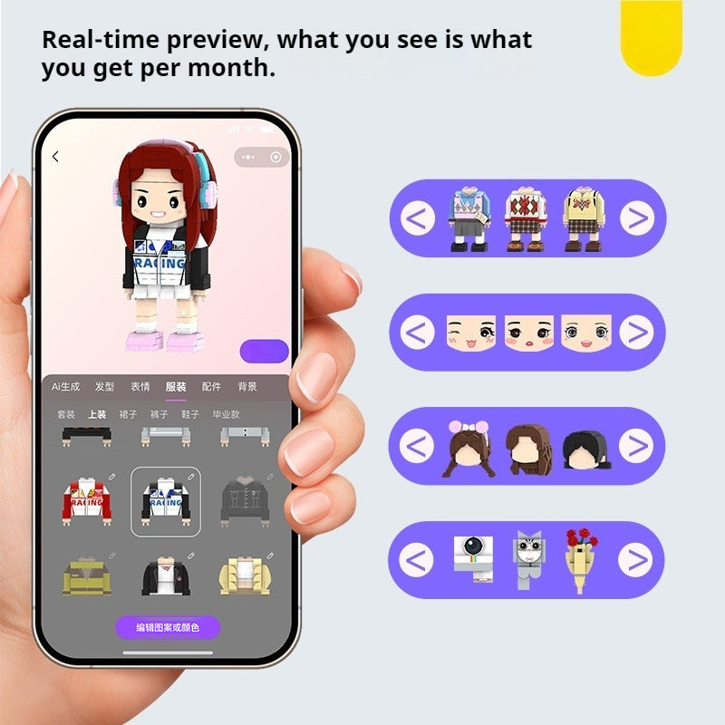 WOWLIDAY Birthday Gift Blocks Couple Birthday Gift Ornament