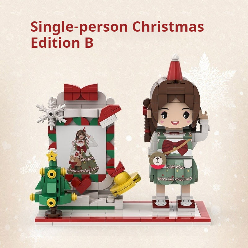 WOWLIDAY Christmas Photo Making Portrait, Building Blocks, Figurines, Couple Souvenirs