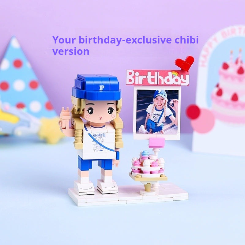 WOWLIDAY Christmas Birthday Gift Photo Customization Portrait Building Blocks Decoration Creative Handmade