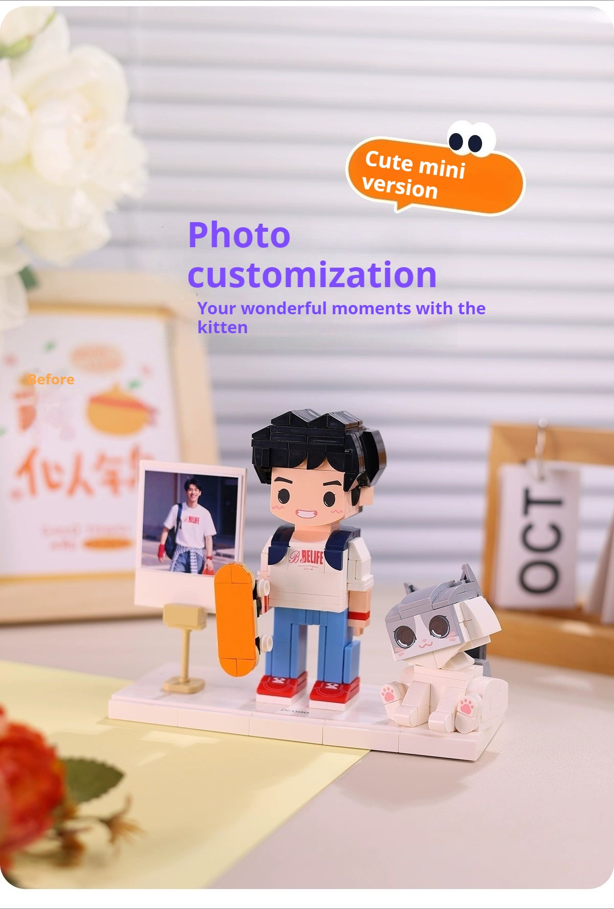 WOWLIDAY Pet Cat Handmade DIY Creative Guy