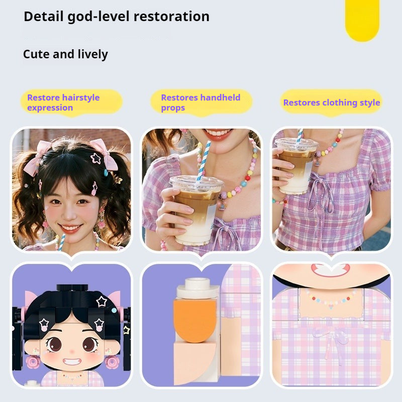 WOWLIDAY Customized Greeting Card Decorations, Photos, Building Blocks, Portraits, Birthdays, Colleagues, Gifts, Commemorative