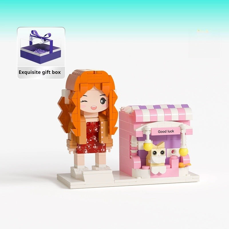 WOWLIDAY Creative Pen Holder Photo Building Blocks Custom Portrait Practical Ornament Gift for Friends and Colleagues Birthday Gifts