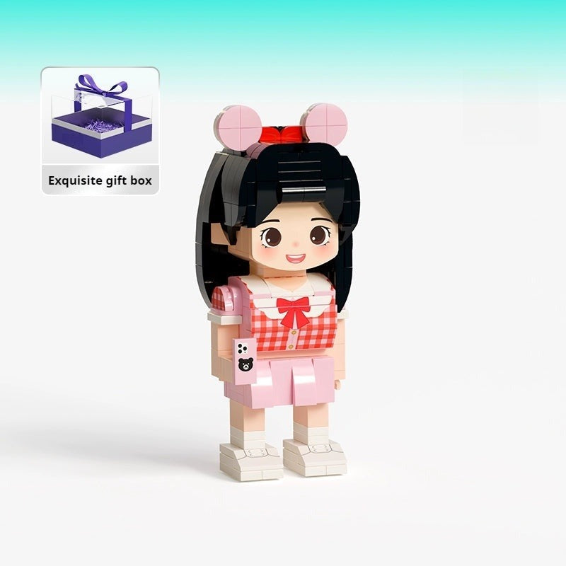 WOWLIDAY Giving Boyfriend a Birthday Gift, Photo Customization, Building Blocks, Portrait Doll, Handmade, Romantic and Heartwarming Gift