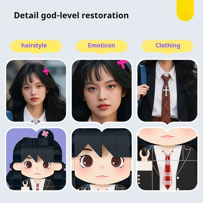 WOWLIDAY Christmas DIY Refrigerator Sticker Photo Customization Building Blocks Creative Birthday Gift Commemorative Day Gift