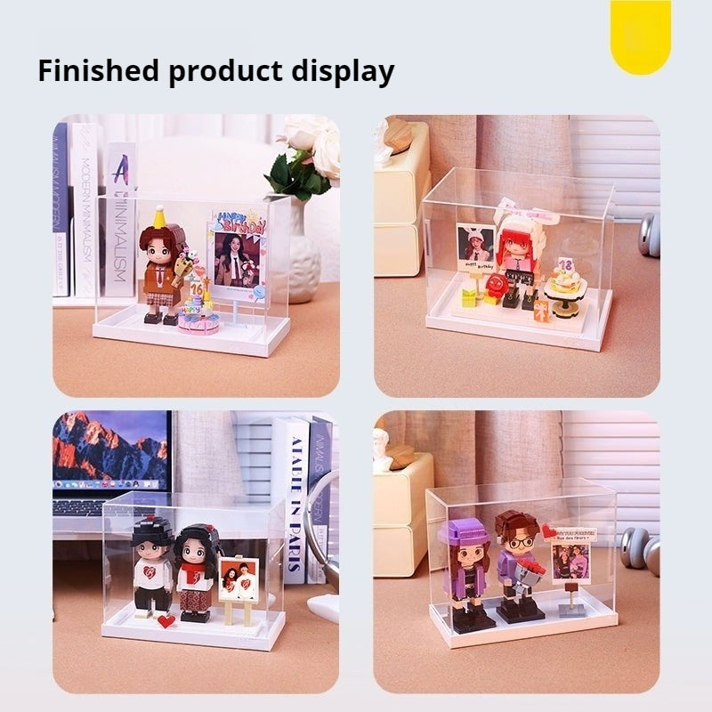 WOWLIDAY [Single and Double Acrylic Cover Size Options] Handheld Dustproof Cover Storage Display Box [Separate Shipping]