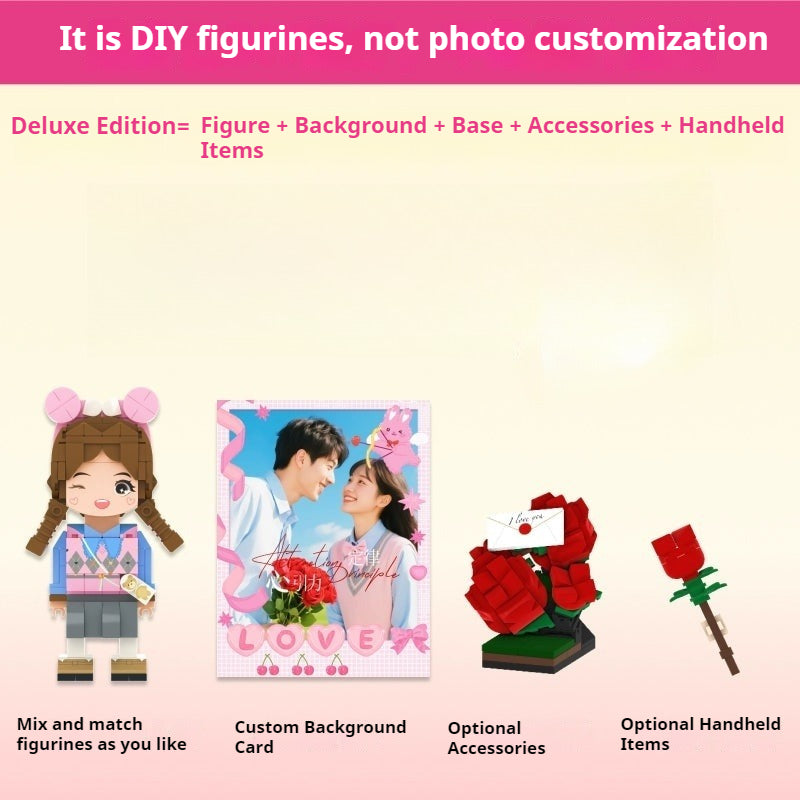 WOWLIDAY Birthday Gift Blocks Couple Birthday Gift Ornament