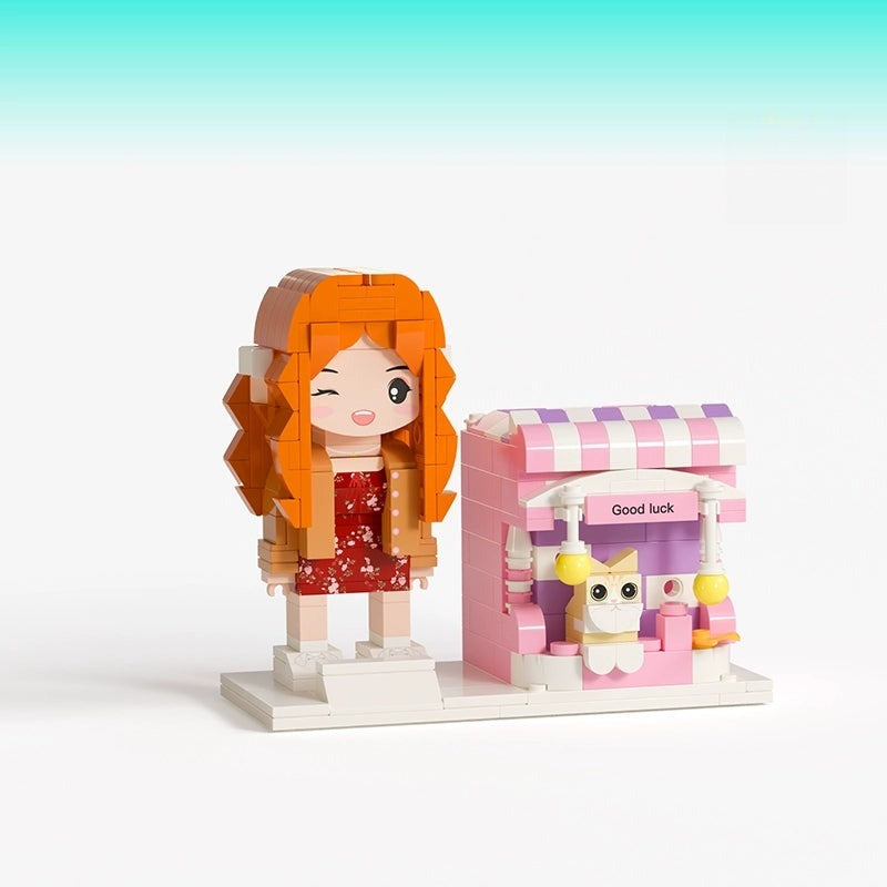 WOWLIDAY Creative Pen Holder Photo Building Blocks Custom Portrait Practical Ornament Gift for Friends and Colleagues Birthday Gifts