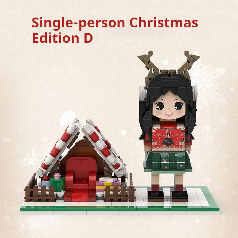 WOWLIDAY Christmas Photo Making Portrait, Building Blocks, Figurines, Couple Souvenirs