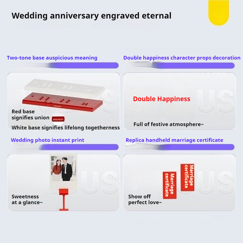 WOWLIDAY Couple Wedding Decoration Gift for Best Friends Wedding Photos Custom Building Blocks Portrait