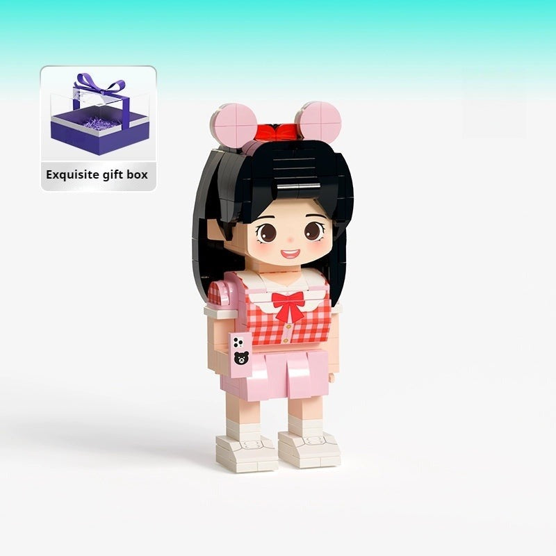 WOWLIDAY Giving Boyfriend a Birthday Gift, Photo Customization, Building Blocks, Portrait Doll, Handmade, Romantic and Heartwarming Gift