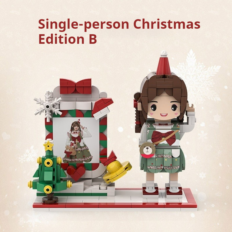 WOWLIDAY Christmas Photo Making Portrait, Building Blocks, Figurines, Couple Souvenirs