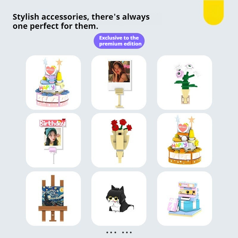 WOWLIDAY DIY Trendy Building Block Figurine, Birthday Gift Commemoration