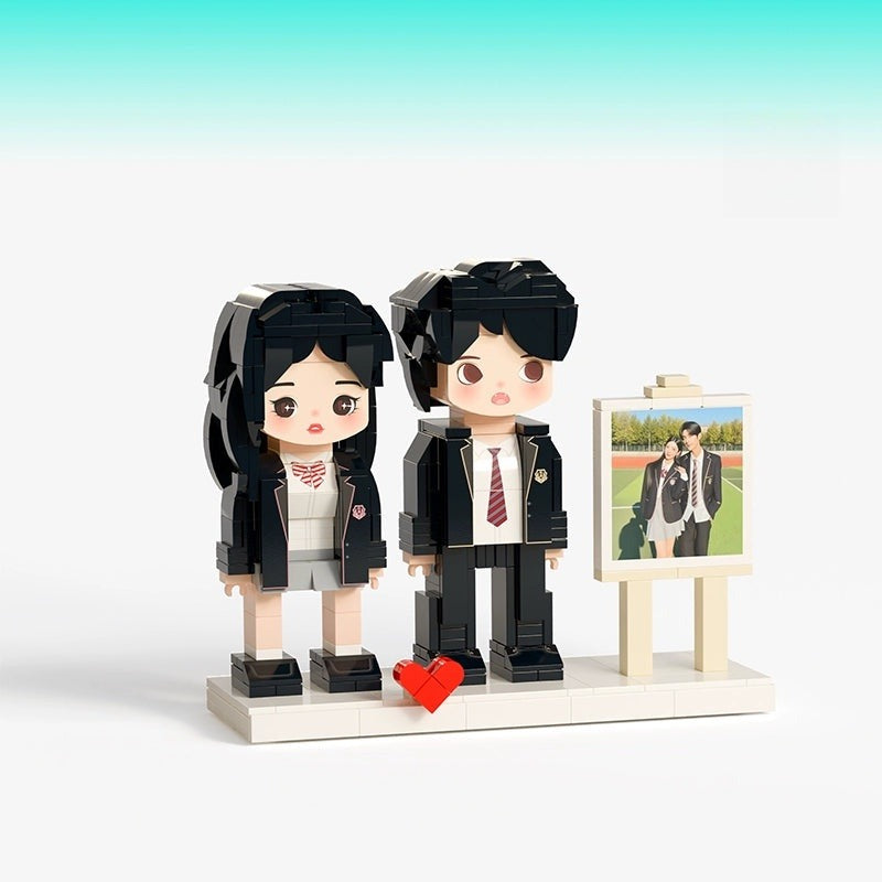 WOWLIDAY Photo Building Block Customization Portrait Christmas Gift for Couples DIY Handmade Birthday Gift